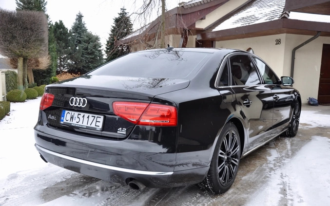 Audi A8 cena 75900 przebieg: 147000, rok produkcji 2012 z Kalisz małe 106